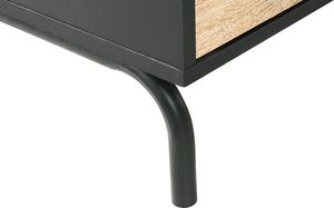 Beliani Szafka RTV czarna z jasnym drewnem ARKELY 7