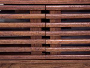 Beliani Szafka RTV ciemne drewno DETROIT 4