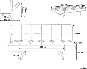 Beliani Sofa rozkładana wielokolorowa INGARO 9