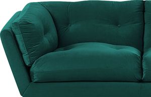 Beliani Sofa 3-osobowa welurowa zielona LENVIK 4