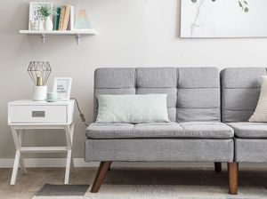 Beliani Sofa rozkładana jasnoszara RONNE 2