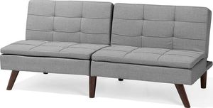 Beliani Sofa rozkładana jasnoszara RONNE 4