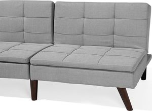 Beliani Sofa rozkładana jasnoszara RONNE 6