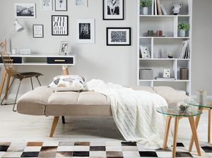 Beliani Sofa rozkładana beżowa INGARO 2