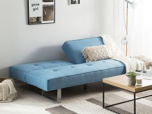 Beliani Sofa rozkładana niebieska DUBLIN 2