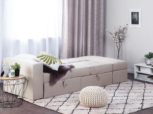 Beliani Sofa rozkładana beżowa FALSTER 2