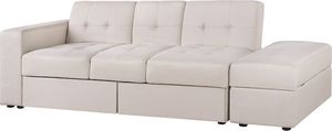 Beliani Sofa rozkładana beżowa FALSTER 3
