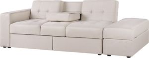 Beliani Sofa rozkładana beżowa FALSTER 4
