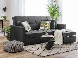 Beliani Sofa rozkładana ciemnoszara GLOMMA 2
