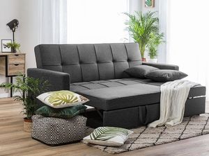 Beliani Sofa rozkładana ciemnoszara GLOMMA 3