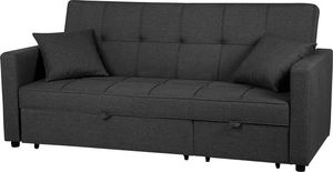 Beliani Sofa rozkładana ciemnoszara GLOMMA 4