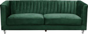 Beliani Sofa 3-osobowa welurowa zielona ARVIKA 1