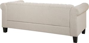 Beliani Sofa 3-osobowa proste nogi beżowa CHESTERFIELD 3