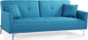 Beliani Sofa rozkładana morska LUCAN 2