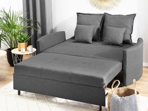 Beliani Sofa rozkładana szara HOVIN 2