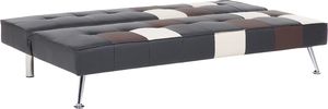 Beliani Sofa rozkładana ekoskóra wielokolorowa patchwork OLSKER 4