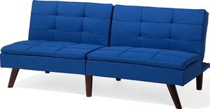 Beliani Sofa rozkładana kobaltowa RONNE 2