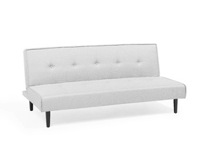Beliani Sofa rozkładana jasnoszara VISBY 2