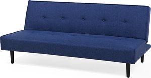 Beliani Sofa rozkładana ciemnoniebieska VISBY 3