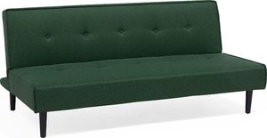 Beliani Sofa rozkładana ciemnozielona VISBY 2