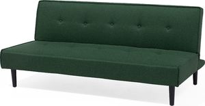Beliani Sofa rozkładana ciemnozielona VISBY 3