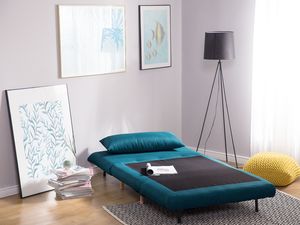 Beliani Sofa rozkładana niebieska SETTEN 2