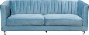 Beliani Sofa 3-osobowa welurowa jasnoniebieska ARVIKA 1