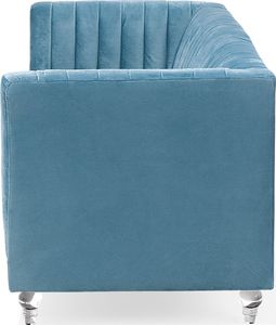 Beliani Sofa 3-osobowa welurowa jasnoniebieska ARVIKA 3