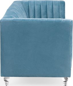 Beliani Sofa 3-osobowa welurowa jasnoniebieska ARVIKA 5