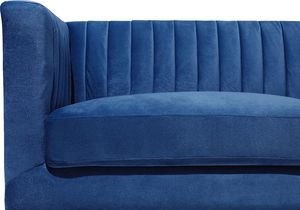 Beliani Sofa 3-osobowa welurowa niebieska ARVIKA 6
