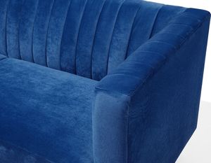 Beliani Sofa 3-osobowa welurowa niebieska ARVIKA 7