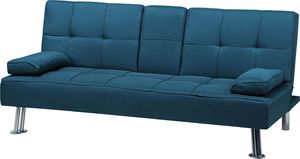Beliani Sofa rozkładana niebieska ROXEN 2