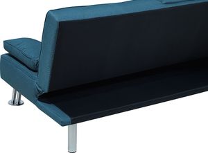 Beliani Sofa rozkładana niebieska ROXEN 7