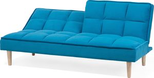 Beliani Sofa rozkładana niebieska SILJAN 3