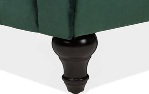 Beliani Sofa 3-osobowa welurowa zielona CHESTERFIELD 4