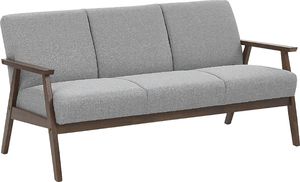 Beliani Sofa 3-osobowa szara ASNES 2