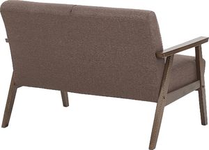 Beliani Sofa 2-osobowa brązowa ASNES 3