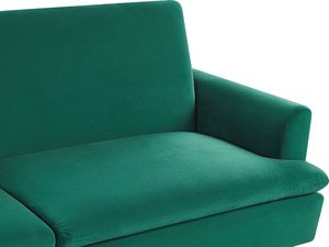 Beliani Sofa rozkładana welurowa zielona VETTRE 7