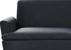 Beliani Sofa rozkładana welurowa czarna VETTRE 6