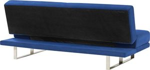 Beliani Sofa rozkładana welurowa granatowa YORK 5