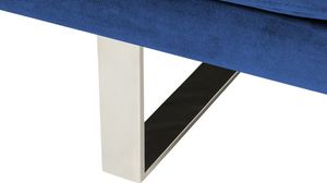 Beliani Sofa rozkładana welurowa granatowa YORK 7