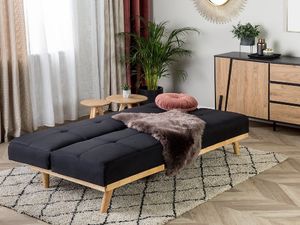 Beliani Sofa rozkładana czarna FROYA 2
