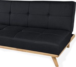Beliani Sofa rozkładana czarna FROYA 6