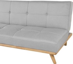 Beliani Sofa rozkładana jasnoszara FROYA 5