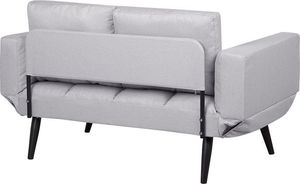 Beliani Sofa rozkładana jasnoszara BREKKE 3