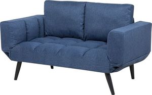 Beliani Sofa rozkładana ciemnoniebieska BREKKE 2