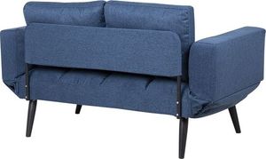 Beliani Sofa rozkładana ciemnoniebieska BREKKE 3