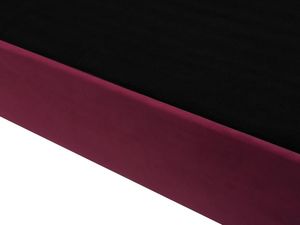 Beliani Sofa 3-osobowa welurowa bordowa SKIEN 4