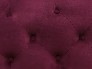 Beliani Sofa 3-osobowa welurowa bordowa SKIEN 5