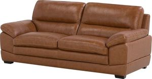 Beliani Sofa 3-osobowa skórzana złoty brąz HORTEN 2